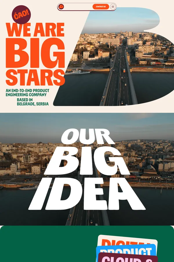 We are Big Stars - Landing design inspiration