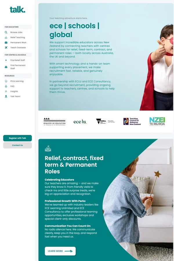 Teaching Recruitment Agency NZ | ECE, Primary & Secondary | Talk Recruitment