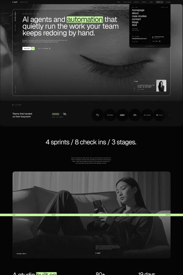 TBD® — Digital Agency & Studio Template - Template design inspiration