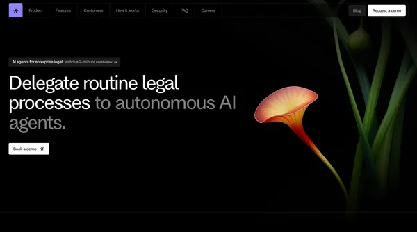 Flank | Agentic AI for Enterprise Legal - Landing design inspiration
