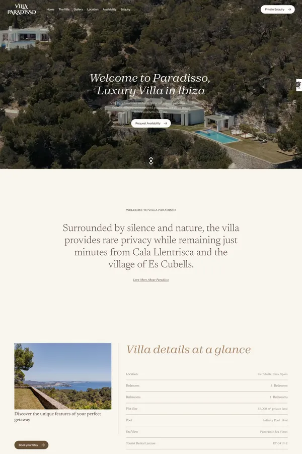 Luxury Villa Rental in Es Cubells Ibiza | Villa Paradisso