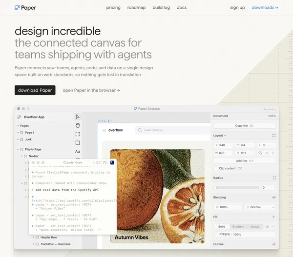 Paper – design, share, ship - Landing design inspiration