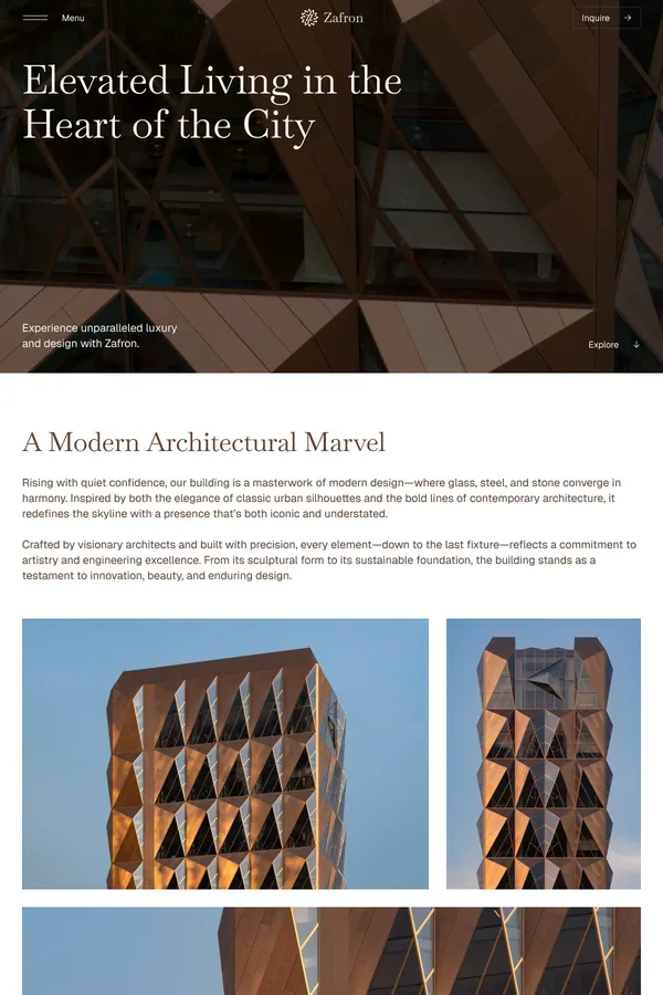 Zafron â Luxury Real Estate Website Template