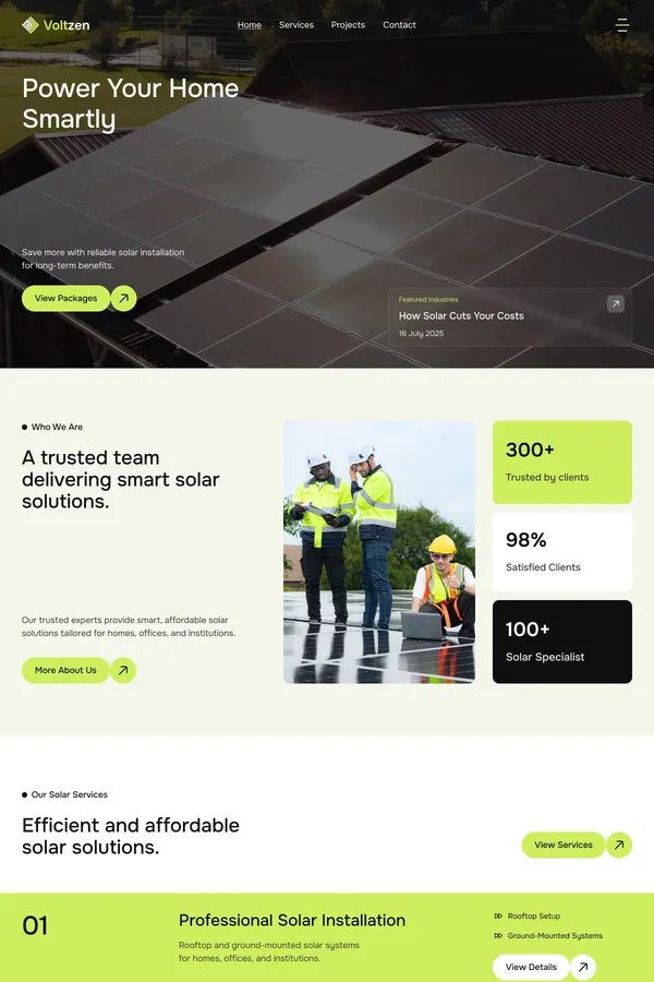 Voltzen â Solar & Renewable Energy Website