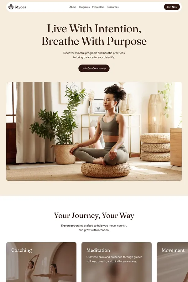 Myora Yoga & Wellness â Find Balance & Clarity