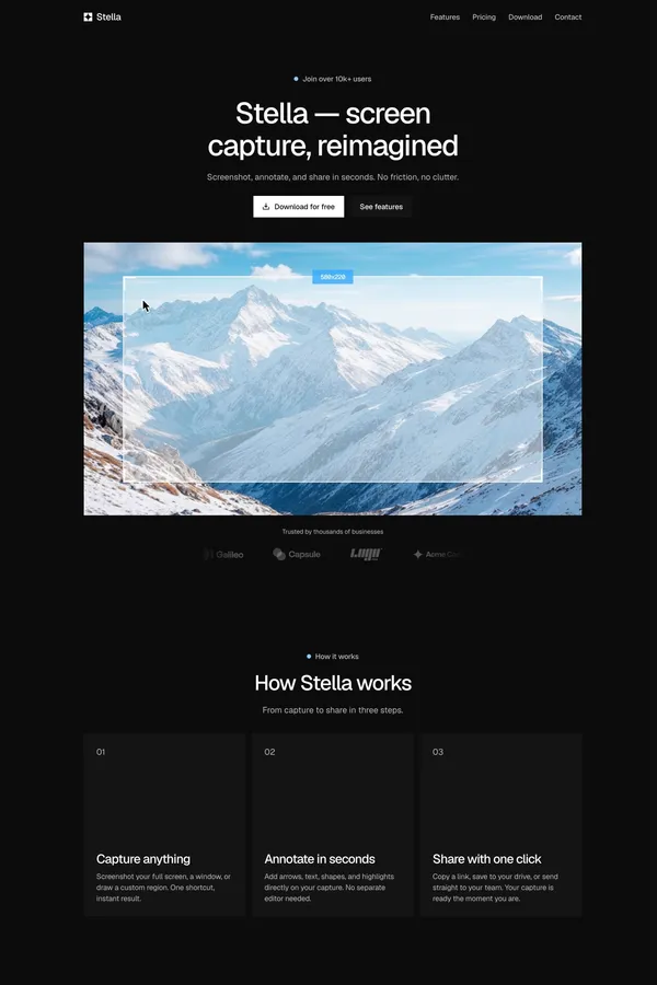 Stella - SaaS Template - Template design inspiration