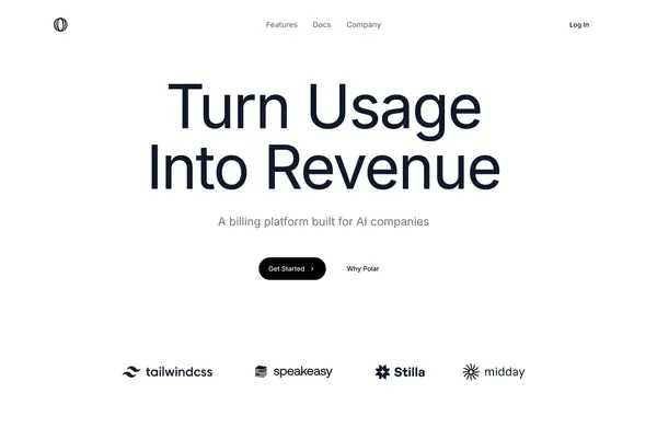 Polar — Monetize your software with ease | Polar - Landing design inspiration