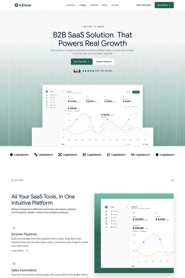 B2base - Webflow HTML website template - website design inspiration