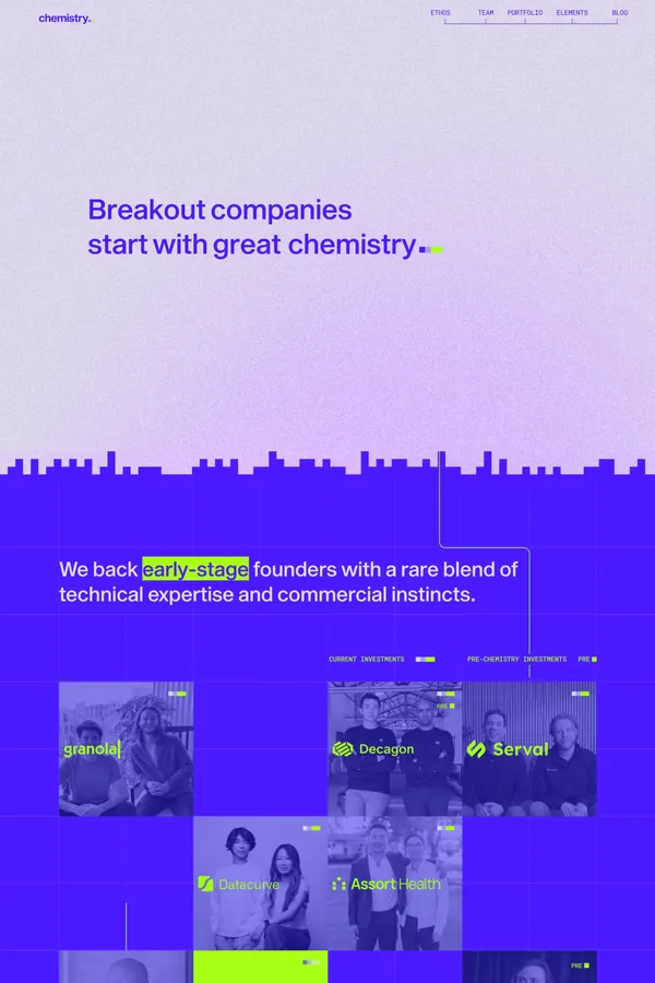 Chemistry - Portfolio design inspiration