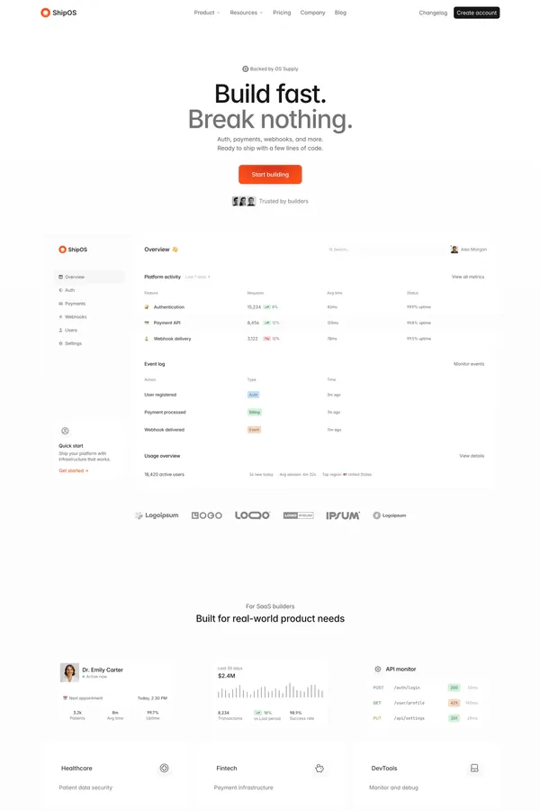ShipOS - SaaS Framer Template - Template design inspiration