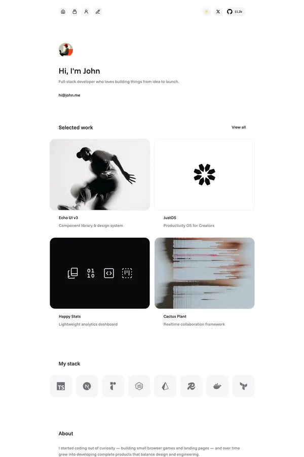 Echo - Modern Next.js Template - Template design inspiration