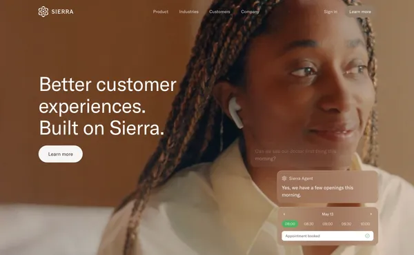 Sierra | Better customer experiences | Sierra - Landing design inspiration