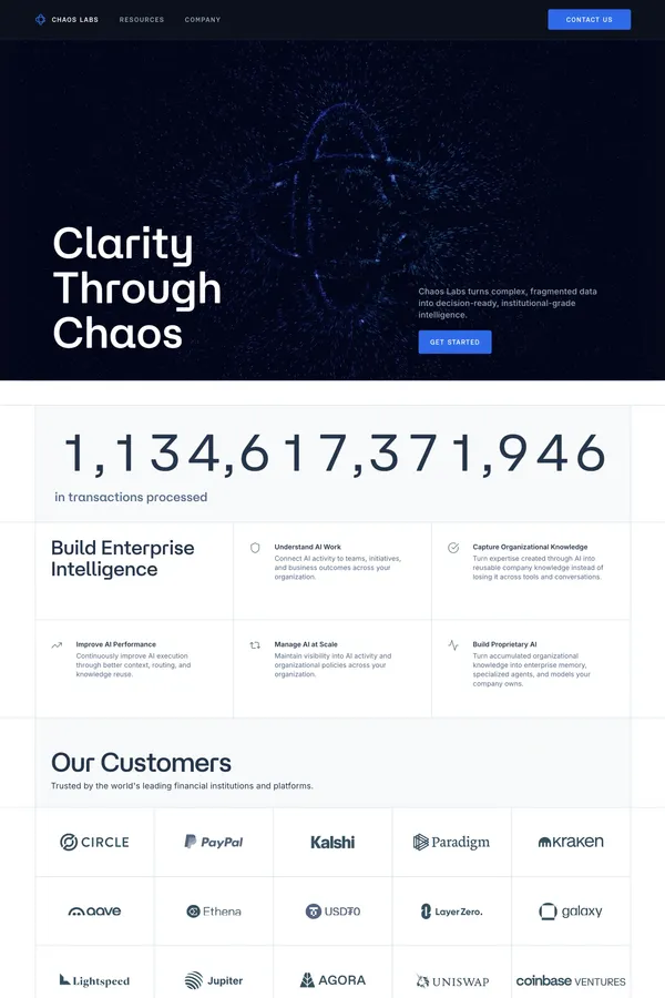 Chaos Labs - Landing design inspiration