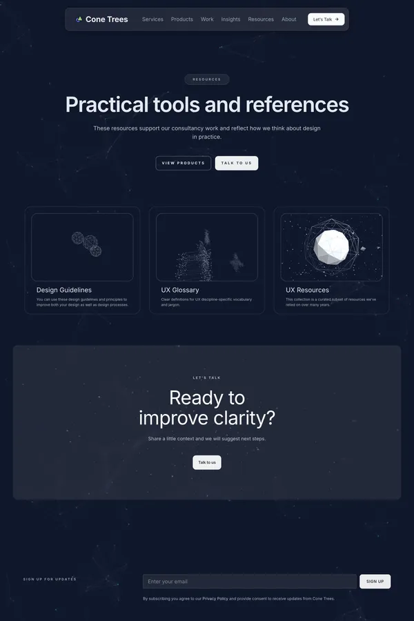 Service Design UX Consultancy | Cone Trees