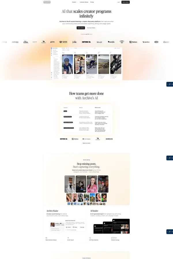 Archive | Influencer Marketing Platform - Landing design inspiration