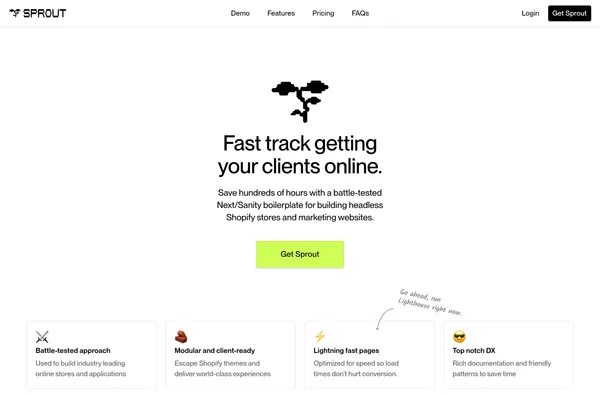 Sprout - Landing design inspiration