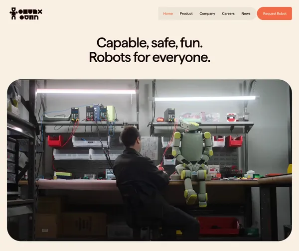 Fauna Robotics | Capable, Safe, Fun Robots for Everyone - Landing design inspiration