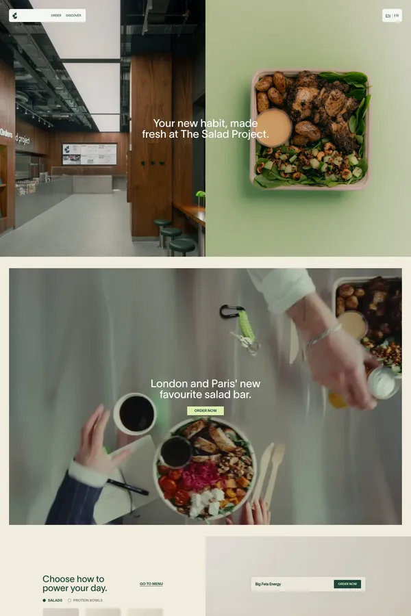 The Salad Project - Ecommerce design inspiration