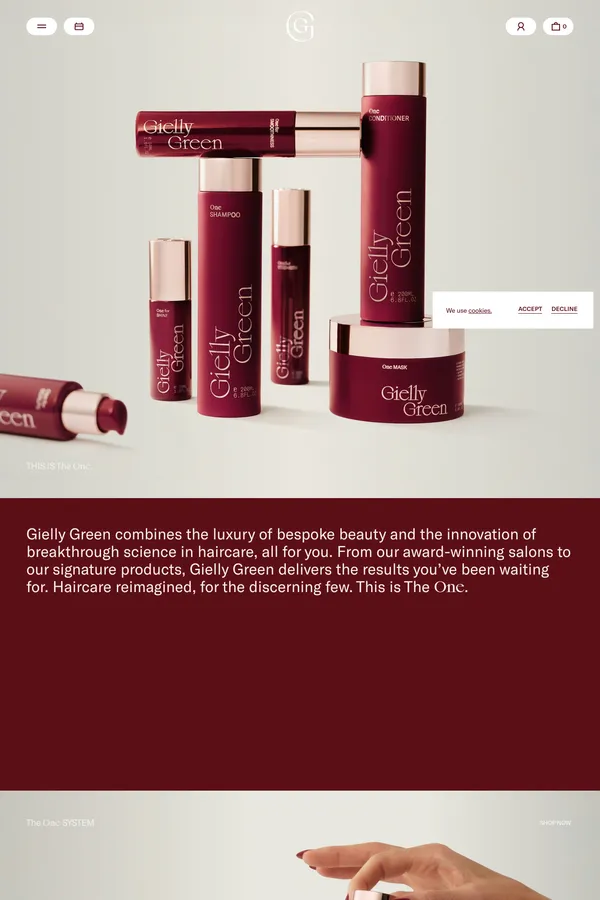 Homepage | Gielly Green - Ecommerce design inspiration