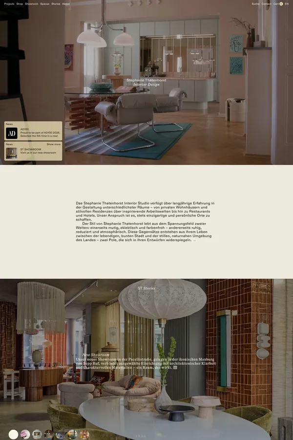 Stephanie Thatenhorst - Portfolio design inspiration