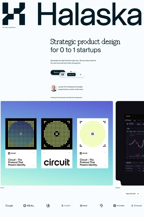 Halaska / Strategic Product Design Studio - Portfolio design inspiration
