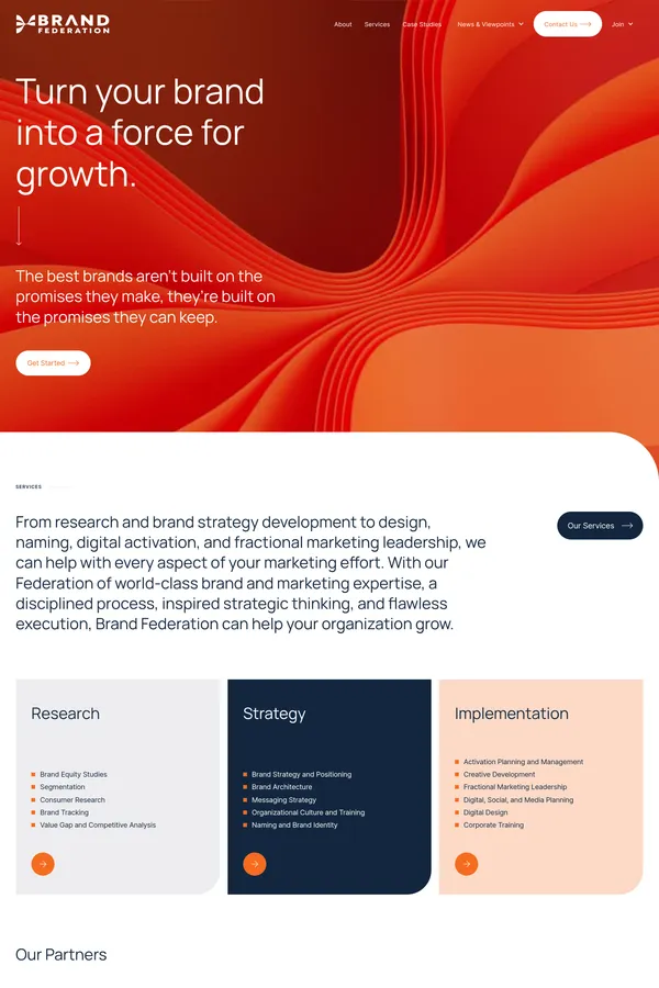 Brand Federation: Strategic Consultancy for Brands - Landing design inspiration