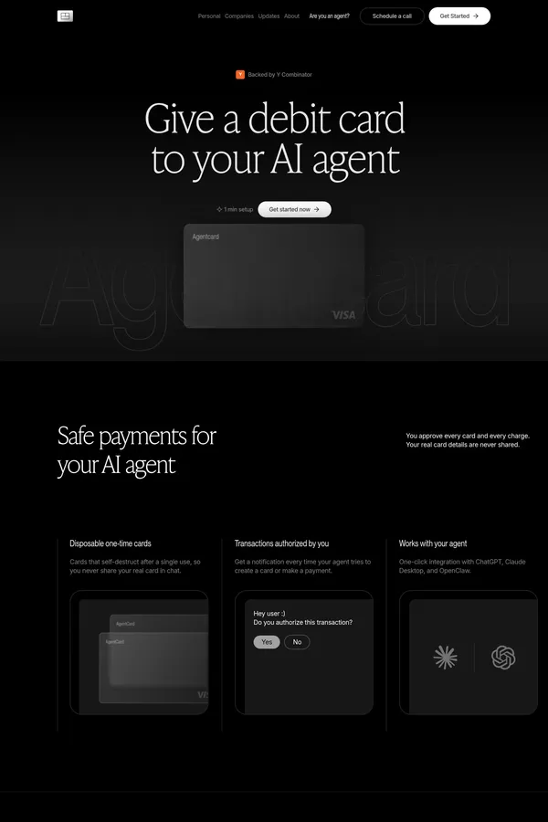 Agentcard - Landing design inspiration