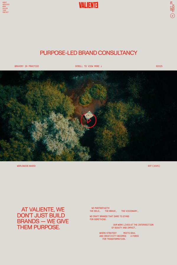 VALIENTE® - Portfolio design inspiration