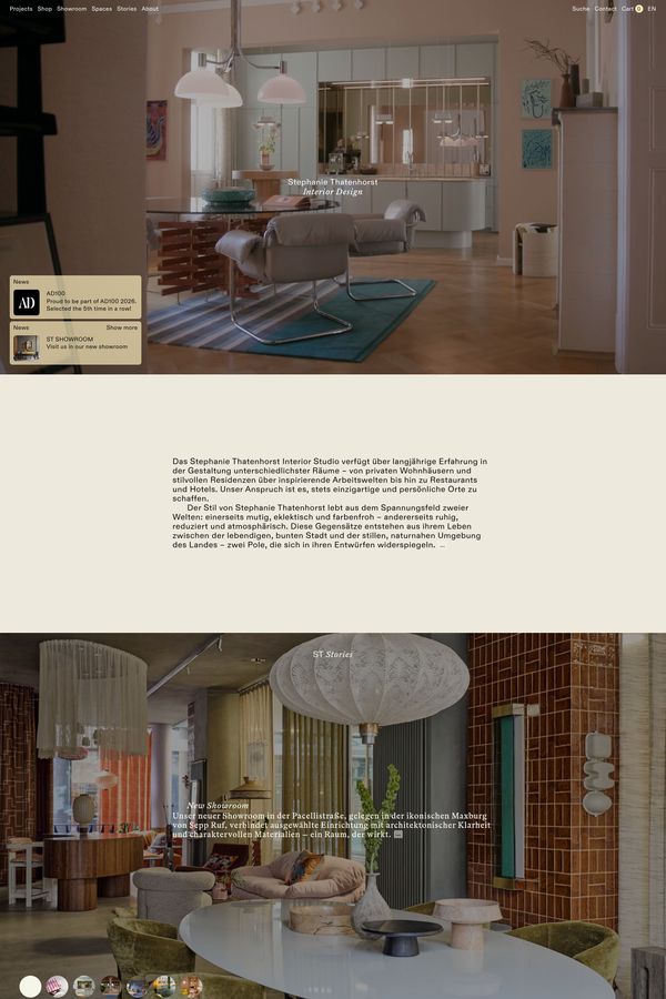 Stephanie Thatenhorst - Portfolio design inspiration