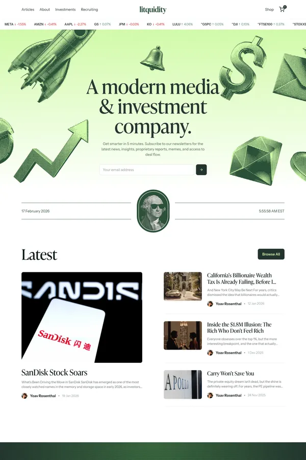 Litquidity - Blog design inspiration