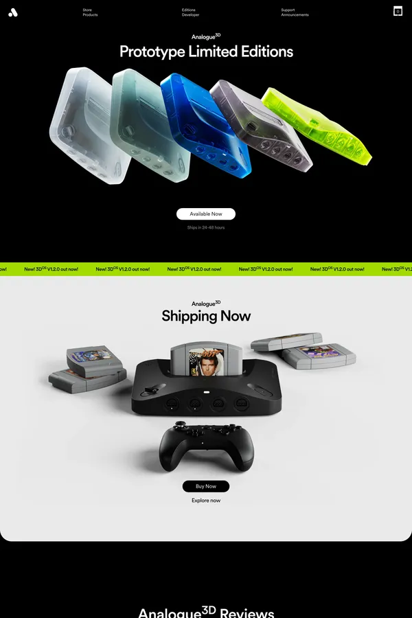 Analogue - Ecommerce design inspiration