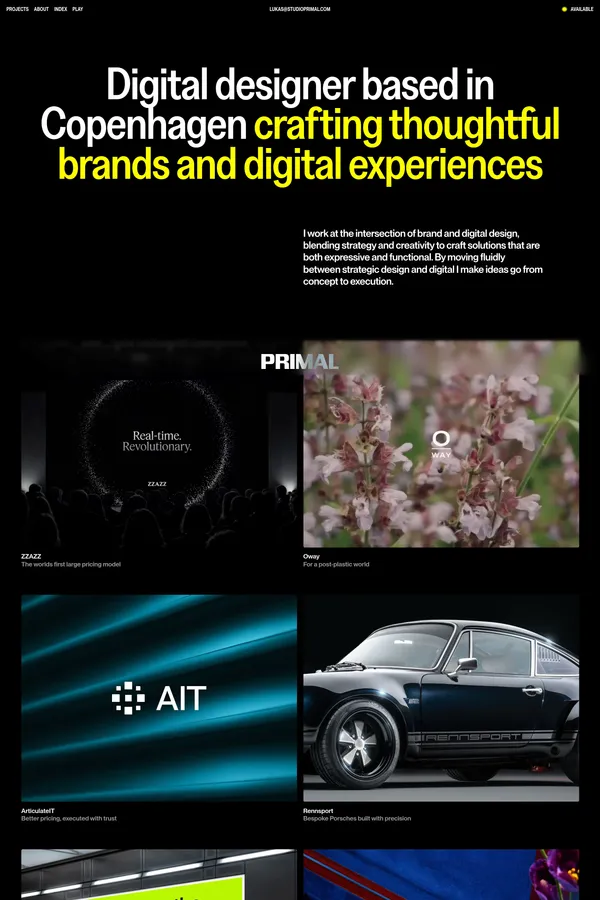 Studio Primal | Brand & Digital Design - Portfolio design inspiration