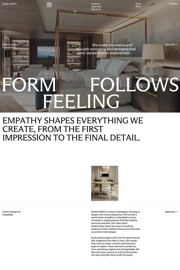 Studio Dado - Portfolio design inspiration