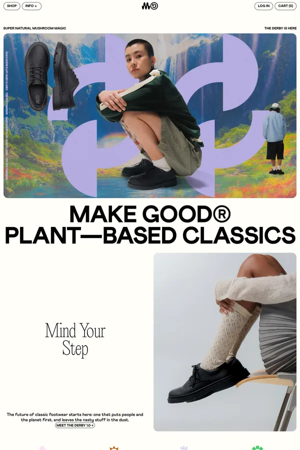 Sustainable Shoes Made From Nature • Make Good® - Ecommerce design inspiration