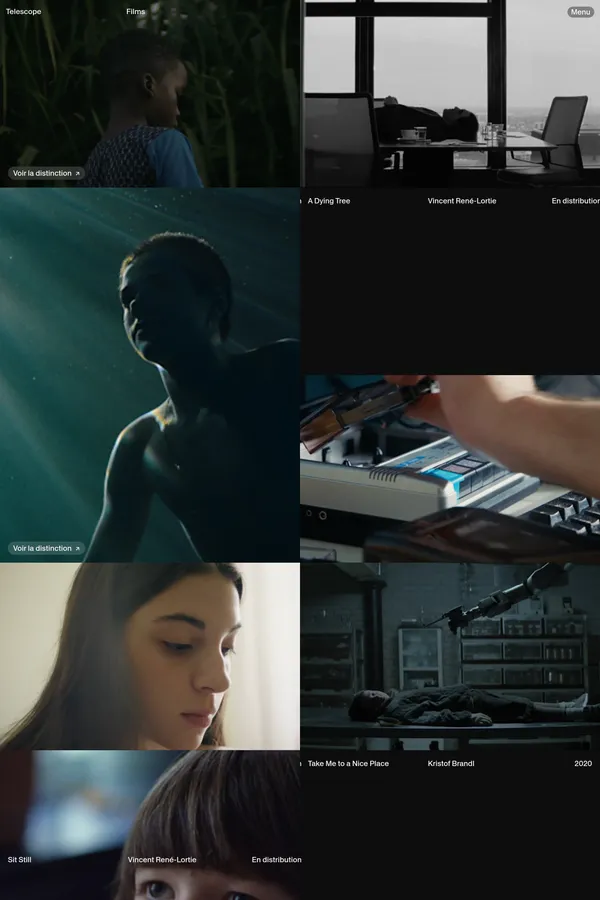 Films - Portfolio design inspiration