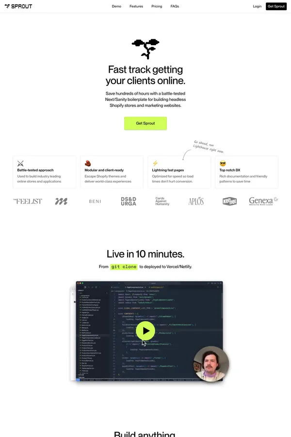 Sprout - Landing design inspiration