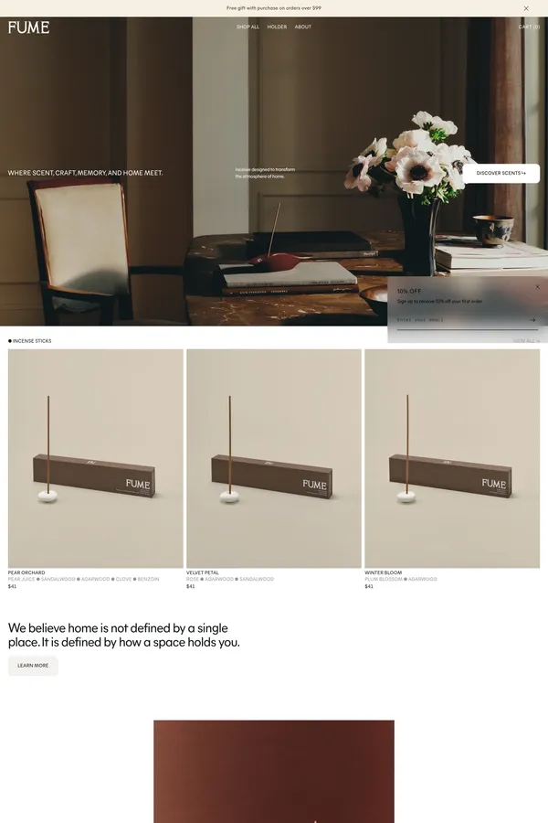 FUME – Fume - Ecommerce design inspiration