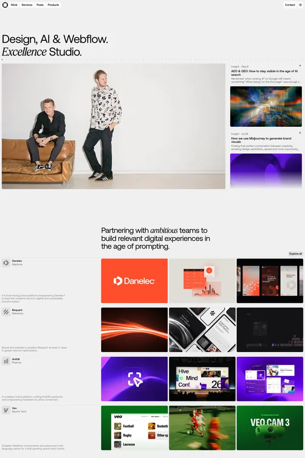 Oimachi – Design, AI & Webflow Excellence Studio. - Portfolio design inspiration