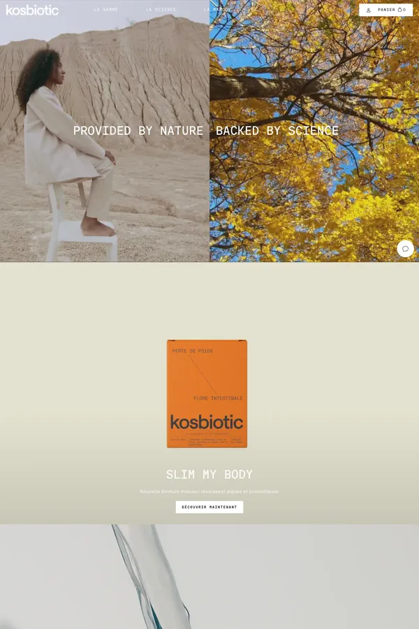 Kosbiotic - Ecommerce design inspiration