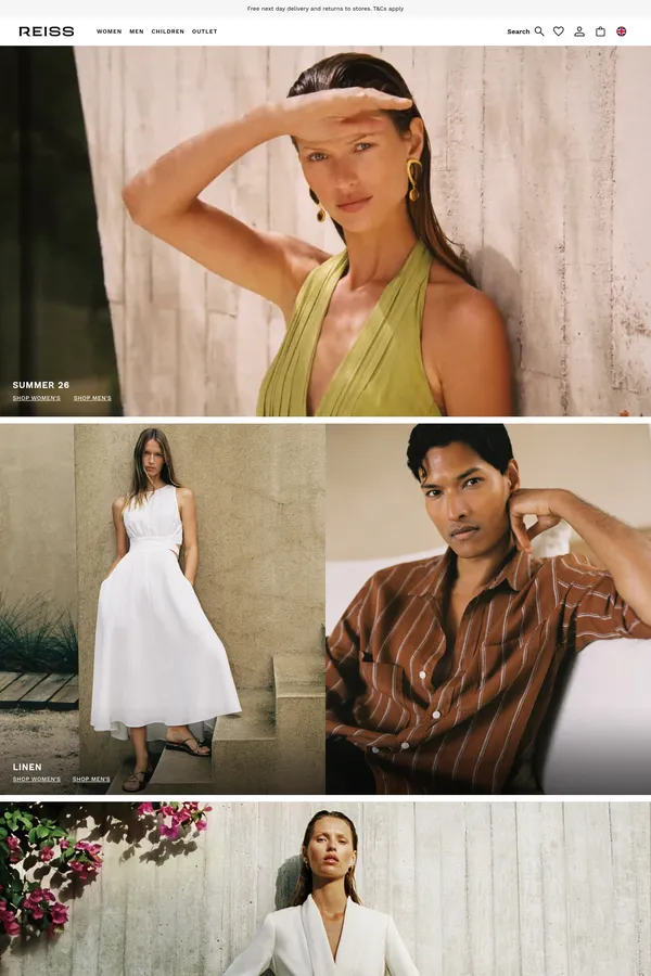 Reiss - Ecommerce design inspiration