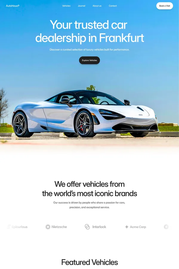 Autohaus — Car Dealership Website Template - Template design inspiration