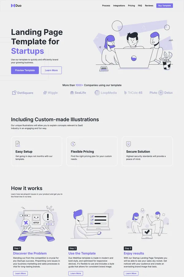 Duo - Webflow HTML website template