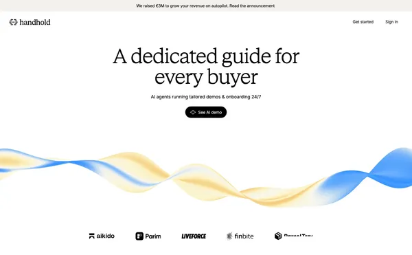 AI agents for tailored client demos & user activation - Landing design inspiration