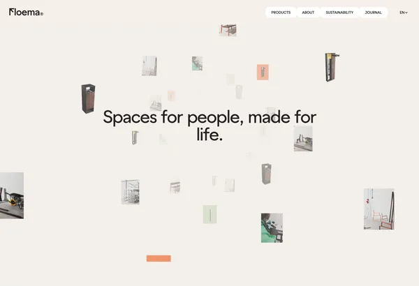 Floema® - Spaces for people, made for life. - Landing design inspiration
