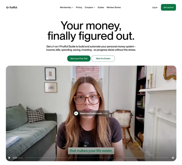 Fruitful - Your money, finally figured out - Landing design inspiration