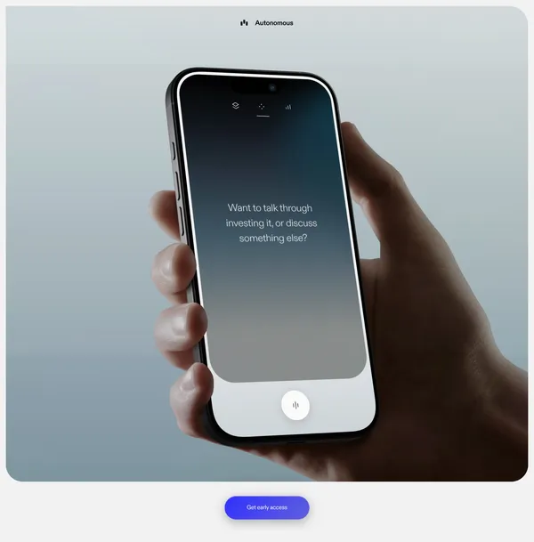 Autonomous — Fire your financial advisor. Become autonomous. - Landing design inspiration