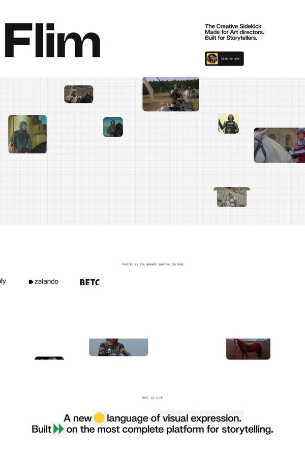 Flim | The search engine for creative people - Landing design inspiration