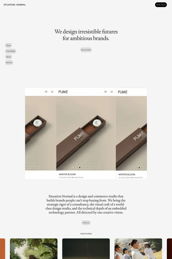 Situation Normal - Portfolio design inspiration
