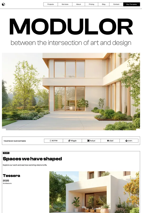 Modulor - Webflow HTML website template