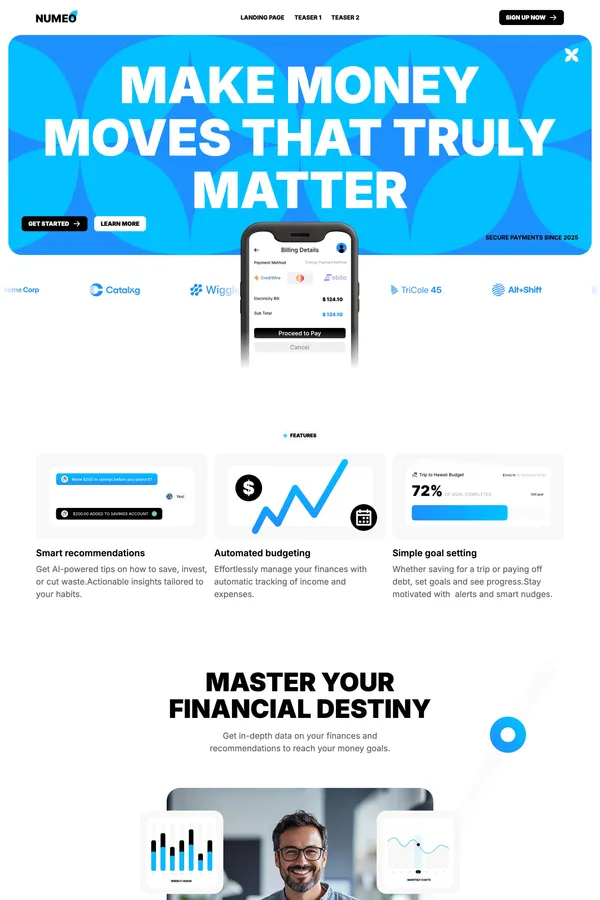 Numeo - Webflow HTML website template